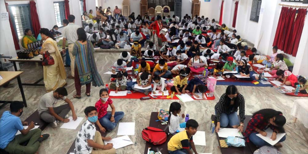 गाँधी जयंती के अवसर पर चित्रकला प्रतियोगिता