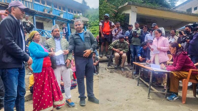 धराली में 98 आपदा प्रभावित परिवारों को मिली पांच-पांच लाख रुपये की तत्कालिक सहायता