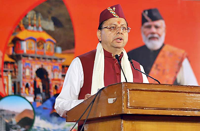 Pushkar Singh Dhami in Delhi