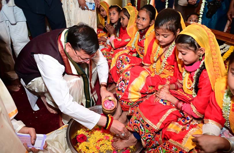CM Dhami in Dol Asharma Almora