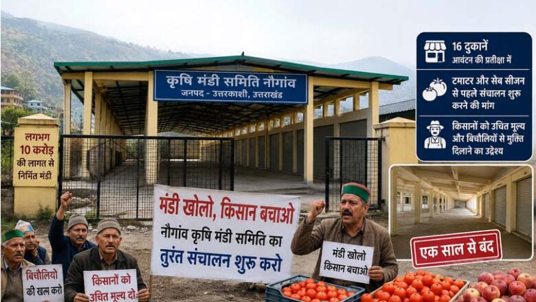 नौगांव कृषि मंडी एक साल बाद भी बंद, काश्तकारों में बढ़ा आक्रोश